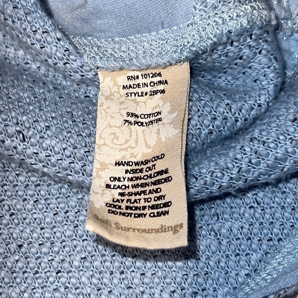 Soft Surroundings Cozumel Hooded Pullover Sweater with Pockets Women's Large